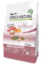 Сухой корм для кошек любого возраста, гуляющих на улице Unica Natura Unico Outdoor - Утка, рис, апельсин Image 0